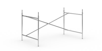 Châssis de table Eiermann 2, Chromé, Vertical, décalé  , 135 x 78 cm, Avec rallonge en hauteur (hauteur 72-85 cm)