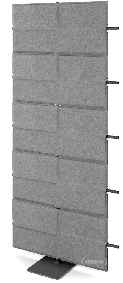 Extension panneaux acoustiques USM Privacy, Avec connecteur de panneaux (pour murs droits), 1,79 m (5 éléments), Anthracite