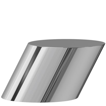 Table basse Tilt, Métal, Acier poli