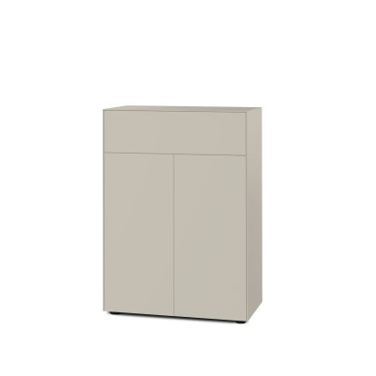 Nex Pur Box 2.0 avec tiroirs et portes, 40 cm, H 100 cm x B 80 cm (avec porte double et tiroir), Silk