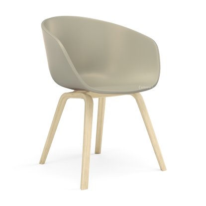 Chaise About A Chair AAC 22, Vert pastel, Chêne laqué