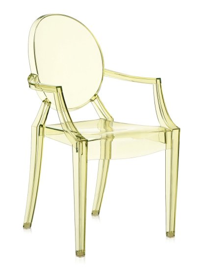 Fauteuil Louis Ghost, Transparent-jaune