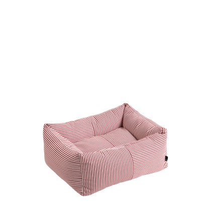 Panier pour chien, H 21 x L 52 x P 43 cm, Rouge / blanc