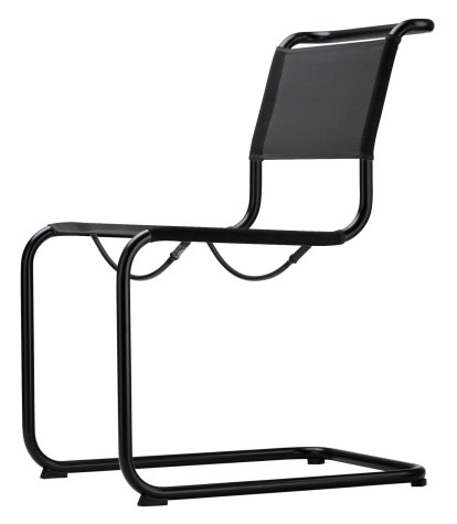Chaise cantilever S 33 N All Seasons, Noir, Noir, Sans coussin