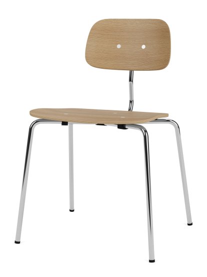 Chaise Kevi 2060, Chêne , Chromé