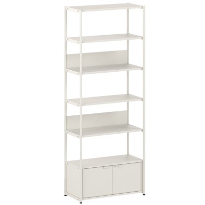 Étagère Unit en acier, 215 cm , 1 x porte double, Blanc crème