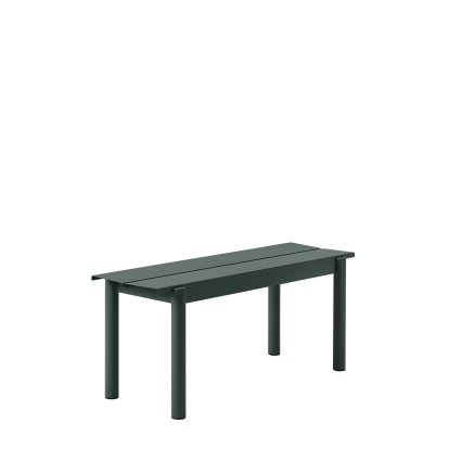 Banc Linear Steel, L 110 x l 39 cm, Vert foncé