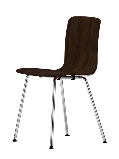 HAL Ply Tube, Chêne foncé, Chromé, Sans revêtement de l'assise