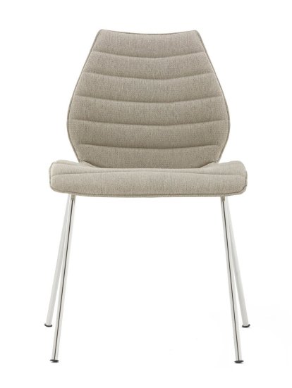Chaise Maui Soft Trevira, Beige, Chromé