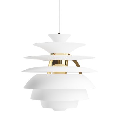 Suspension PH Snowball, Blanc doux / Laiton