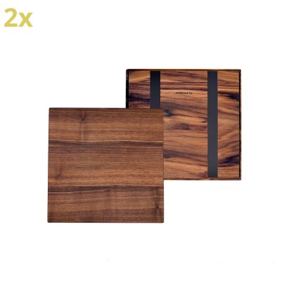 Plateau en bois (set de 2) pour étagères USM Haller, taille L, 35 cm x 35 cm, Noyer américain