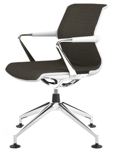 Chaise Unix Four-star base, Diamond Mesh dimgrey, Soft grey