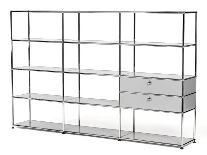 Étagère de salon XL Type 2 USM Haller, Gris clair RAL 7035