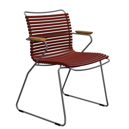 Chaise Click , Avec accotoirs, Poivron