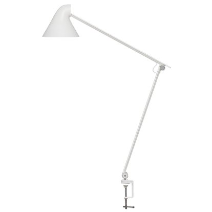 Lampe de table NJP, Blanc, Pince pour table