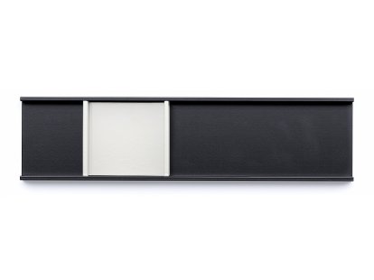 Vide-poche Meterware, Bas (2,5 cm) noir intense, Bas (1,9 cm) blanc signal