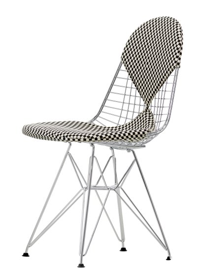 Wire Chair DKR Checker, Poli chromé