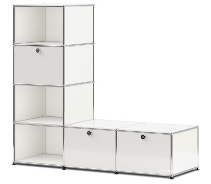 Étagère-banc USM Haller Type 1, Blanc pur RAL 9010