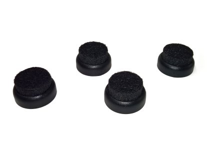 Patins (1 lot) pour chaises Vitra, Pour DAW/DSW/DKW, Patins en feutre pour sols durs, basic dark