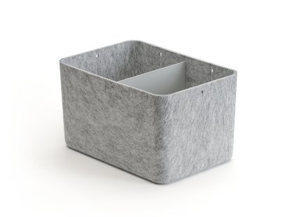 Boîte USM Inos, L 22,3 x H 19 cm, Gris clair, Séparation 1