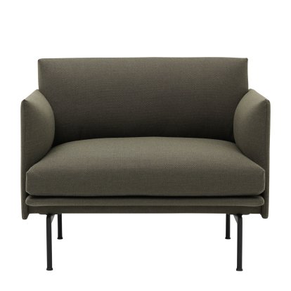 Chaise Outline , Tissu Fiord 961 - Gris-vert