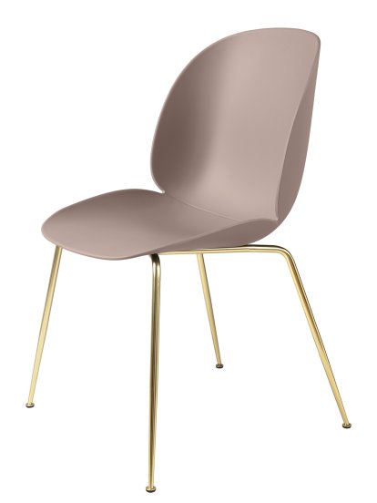 Beetle Dining Chair, Rosé doux, Laiton