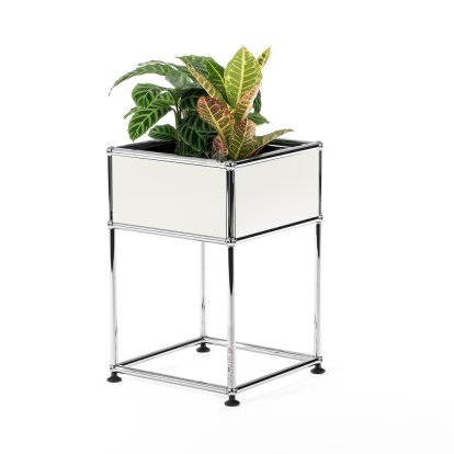 Table d'appoint USM Haller pour plantes Type 2, Blanc pur RAL 9010, 35 cm
