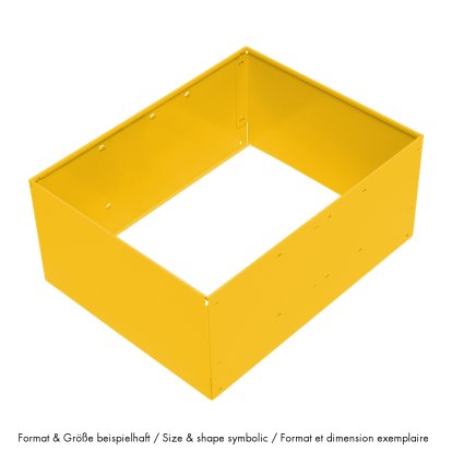 Cadre métallique pour porte coulissante USM Haller, 75 x 35 x 35, Jaune or RAL 1004