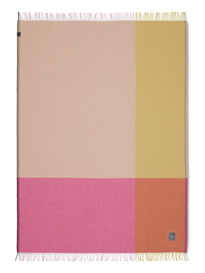Colour Block Blanket, Rose/beige