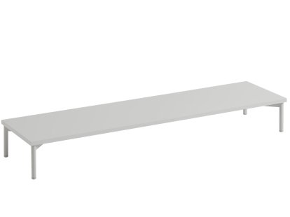 Podium Stacked 2.0 Tube Base  pour système d'étagères, 131 x 17,15 x 35 cm, Gris / gris