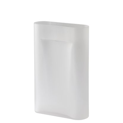 Vase Ridge Glass, Grand (H 48,5 cm), Blanc