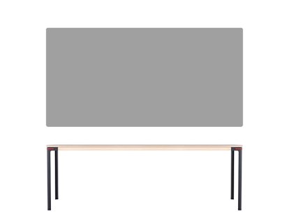 Table Seiltänzer, 75 x 220 x 90 cm, Linoleum foncé, Rouge