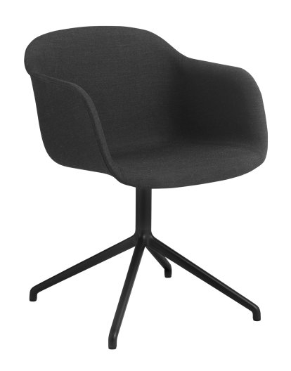 Fauteuil Fiber Swivel, Tissu Remix 183 - Anthracite