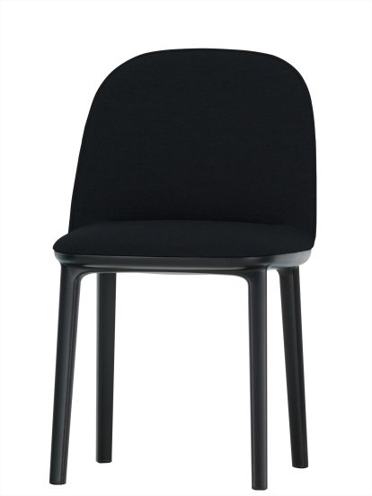 Softshell Side Chair, Nero, Patins en feutre pour sols durs