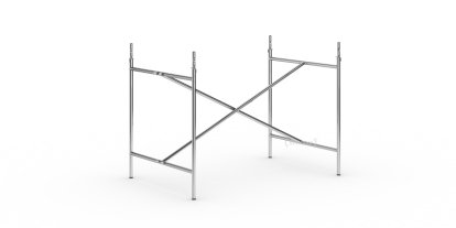 Châssis de table Eiermann 2, Chromé, Vertical, centré  , 100 x 66 cm, Avec rallonge en hauteur (hauteur 72-85 cm)