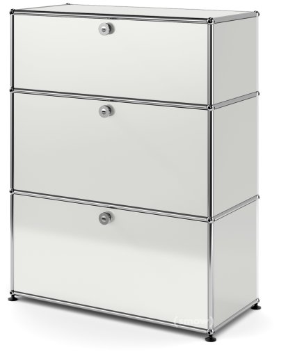 Commode USM Haller avec 3 tiroirs, H 95 + 4 x L 75 x P 35 cm, Gris clair RAL 7035