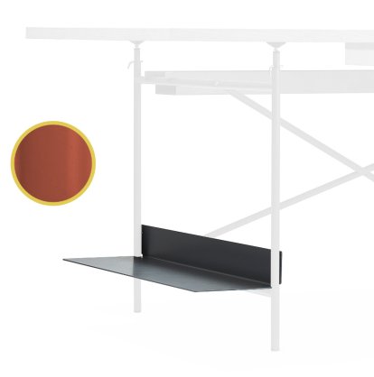 Support unité centrale pour pieds Eiermann, Pour cadre de table 78 cm Eiermann 1 & 2, Rouge