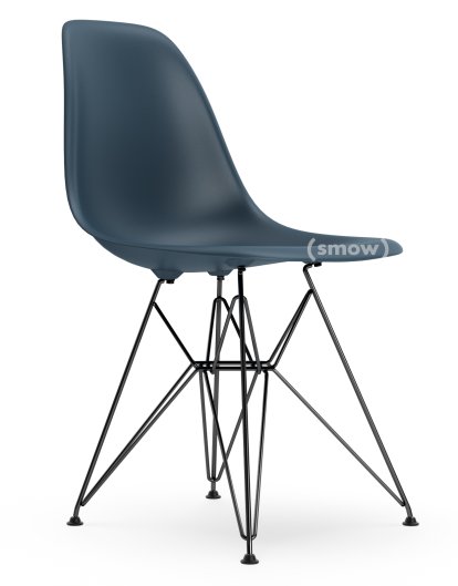 Eames Plastic Side Chair DSR, Bleu océan, Sans rembourrage, Sans rembourrage, Version standard - 43 cm, Revêtement basic dark