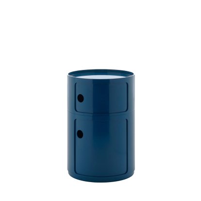 Componibili Big conteneur, 2 tiroirs, Bleu, Sans roulettes