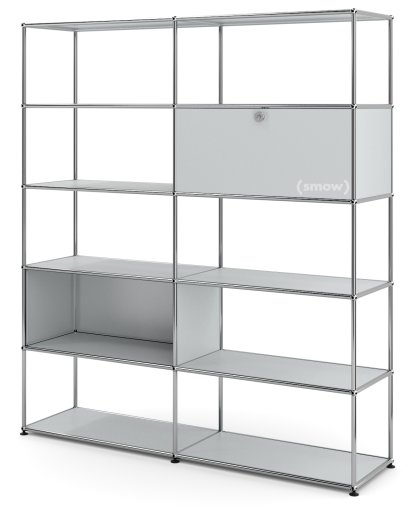 Étagère L USM Haller , Argent mat USM