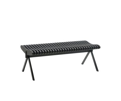 Banc Prelude, 120 cm, Noir, Chêne laqué noir