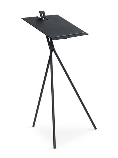 Table Notos, Frêne teinté noir/Noir RAL9005