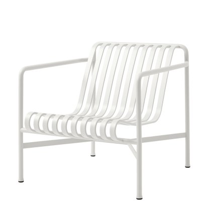 Fauteuil bas Lounge Palissade, Blanc crème