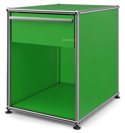 Table de chevet USM avec tiroir, Vert USM, Grand (H 54 x l 42,5 x P 53 cm)