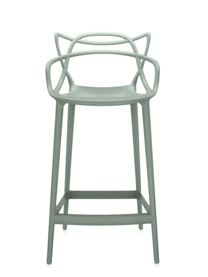 Chaise de bar Masters, Vert sauge, Version cuisine: 65 cm