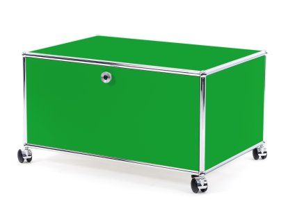 Caisson imprimante USM Haller, 75 cm, Vert USM, Avec roulettes