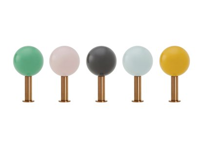 Patères Dots - Lot de 5, Mélange de couleurs 
