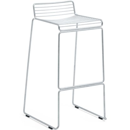 Tabouret de bar Hee, Version bar: hauteur de l'assise 75 cm, Hot galvanized