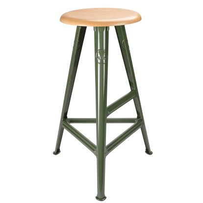Tabouret Rowac – Modèle 1 / 75 cm, Hêtre, Mountain green