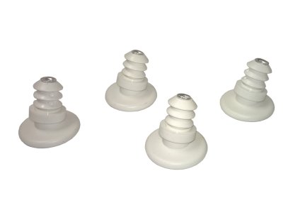 Patins (1 lot) pour chaises Vitra, Pour DSX/DAX/DKX/DAL/DSS/DSS-N/LCM, Patins pour moquette, blanc
